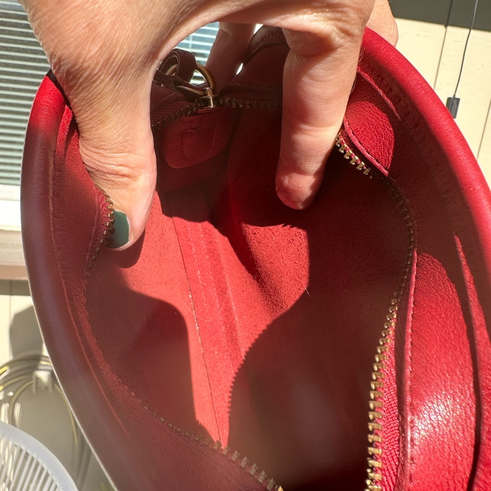 Vintage Coach Bag Abbie Red 9017 - Picture 8 of 9
